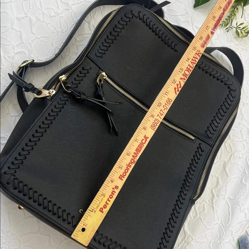 Calpak Black Backpack with Gold Zippers
